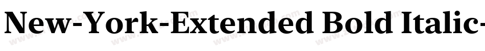 New-York-Extended Bold Italic字体转换